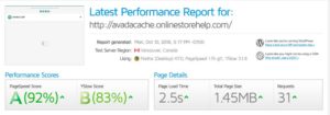 Avada WP Rocket Speed Results